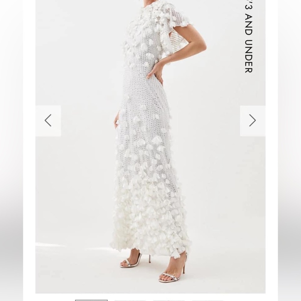 SOLD
Karen Millen Crystal Appliqué Angel Sleeve Maxi Dress
